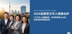 Read more about the article 首次! 2026加拿大移民部发布权威在加华人人口报告：人数规模翻倍，成为全加第二大少数族裔, 经济类移民占主流，住房自有率称霸全加