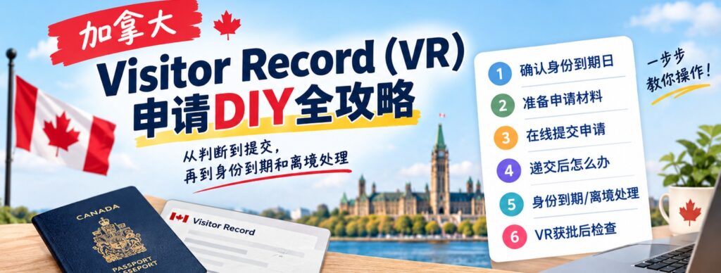 2026加拿大Visitor Record（VR）申请DIY：备料、提交、等待审理与离境问题一次讲清